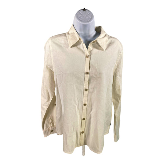 Orvis Women’s White Linen Long Sleeve Button Up Shirt - S