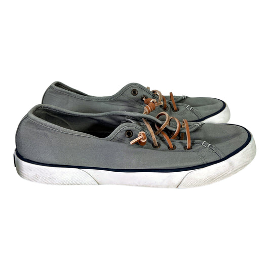 Sperry Women’s Gray Canvas Crest Vibe Boat Shoes - 9.5