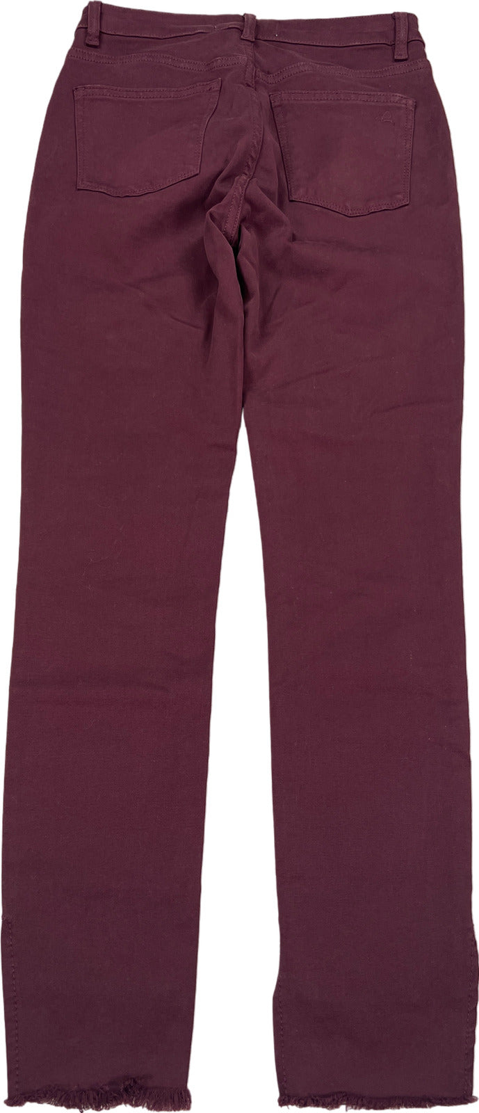 DL1961 Women’s Burgundy Red Chrissy Trimtone Skinny Jeans - 26