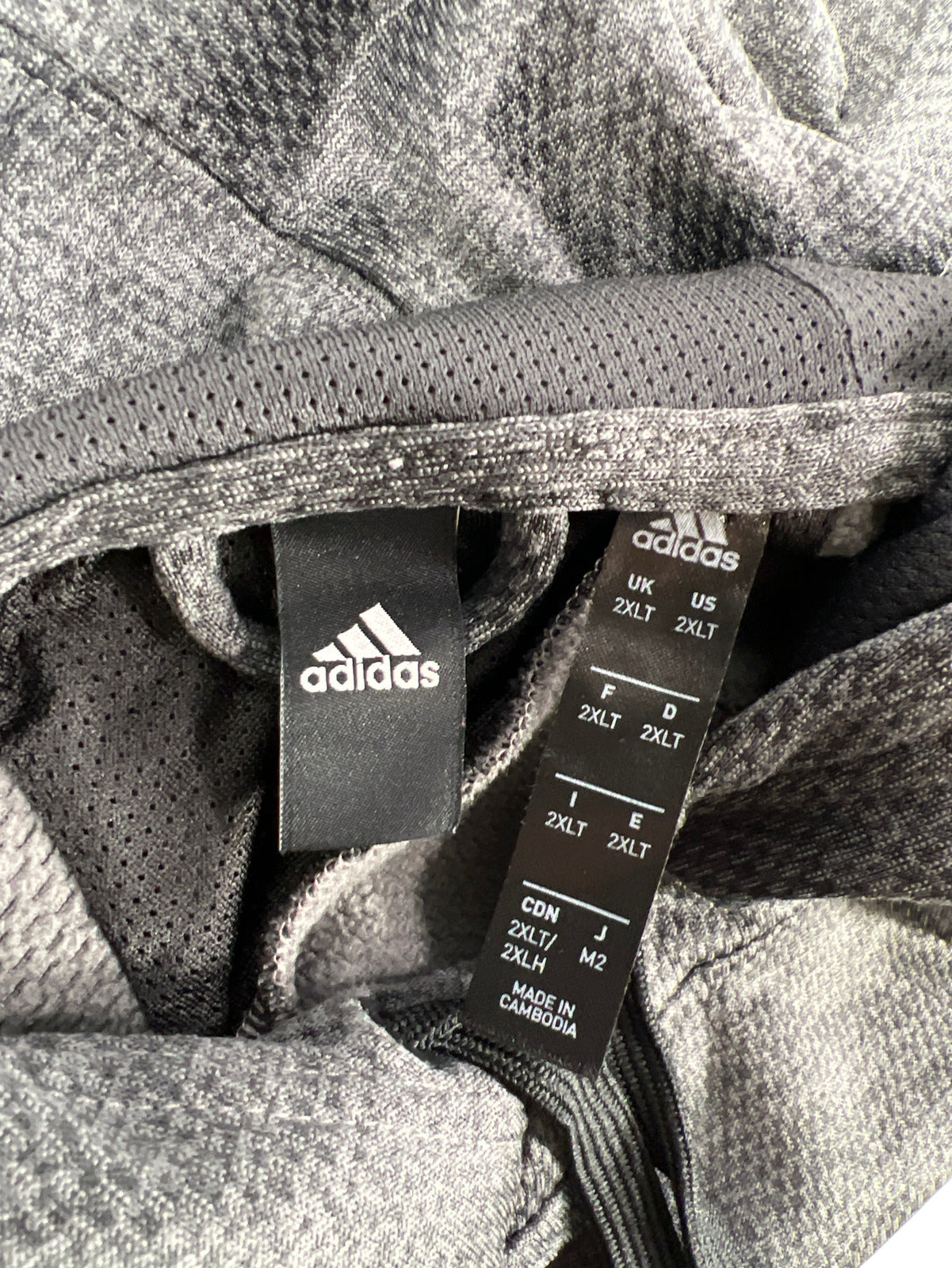 Adidas Men’s Gray Pullover Graphic Long Sleeve Hoodie - 2XLT