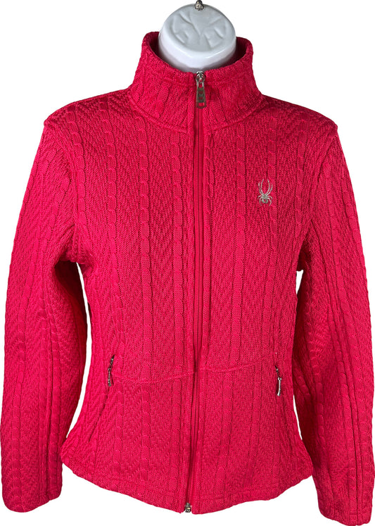 Spyder Women’s Pink Long Sleeve Major Cable Core Full Zip Jacket - S