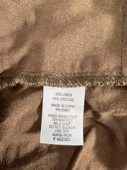 NEW Jones New York Women’s Brown Linen Blend Open Front Jacket - Plus 1X