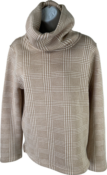 NEW J. Crew Women’s Beige Sandstone Long Sleeve Funnelneck Sweater - M