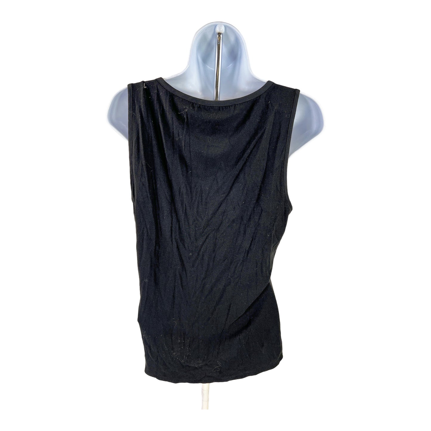 White House Black Market Women’s Black Lace Up Tank Top - M