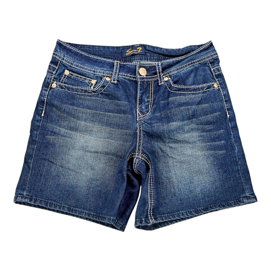 Seven 7 Women’s Dark Wash Cutoff Denim Jean Shorts - 6