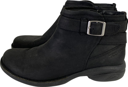 Merrell Women’s Black Suede Andover Bluff Side Zip Ankle Boots - 6.5