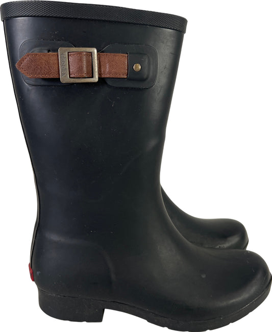 Chooka Women’s Black Fremont 3Q Mid Rubber Rain Boots - 6