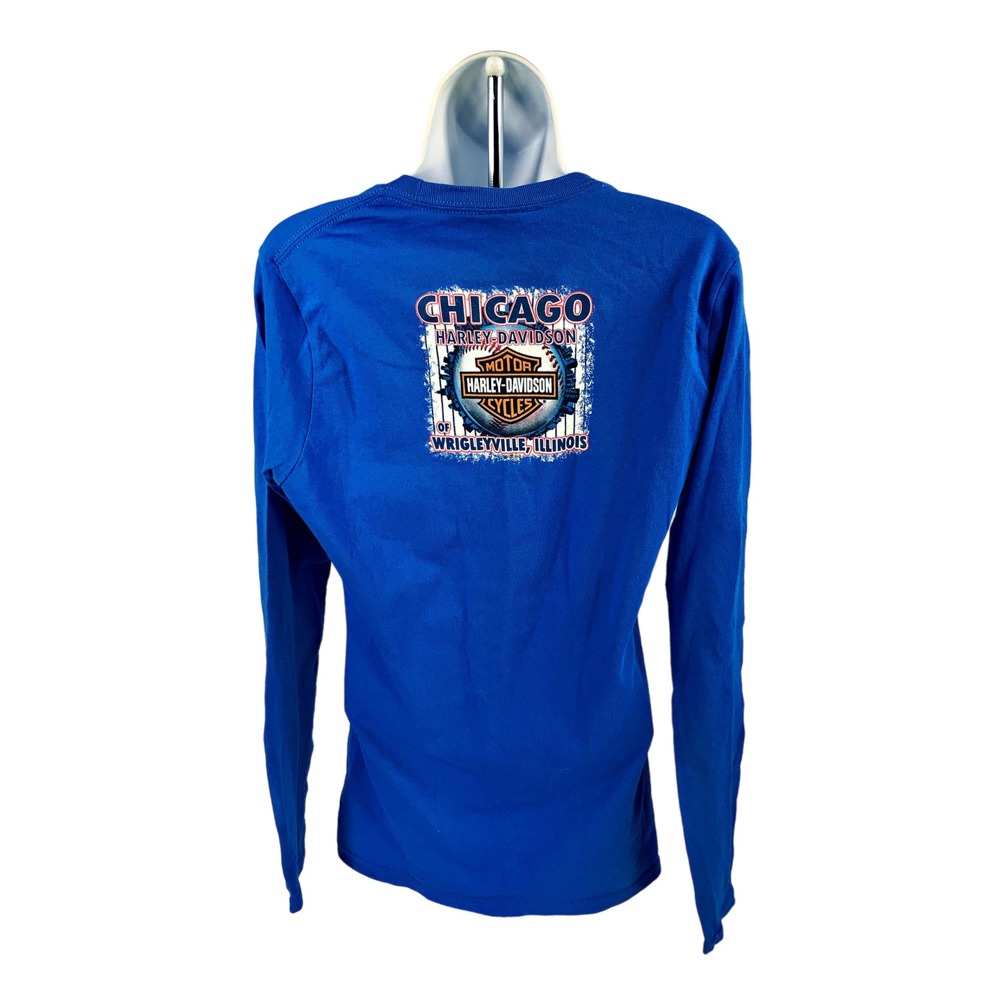 Harley Davidson Women’s Blue Chicago Wrigleyville Long Sleeve T-Shirt - S