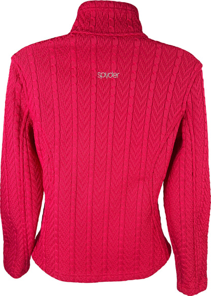 Spyder Women’s Pink Long Sleeve Major Cable Core Full Zip Jacket - S