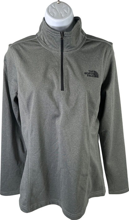 The North Face Women’s Gray Fleece Lined Long Sleeve 1/2 Zip Sweatshirt - M