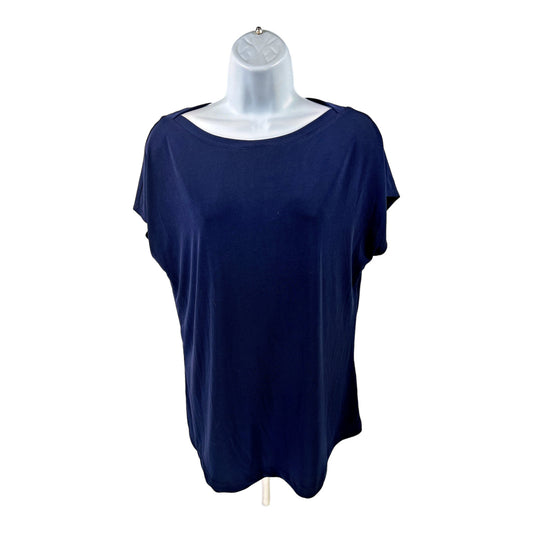 Chico’s Women’s Blue Smooth Boat Neck T-Shirt - 1/US M