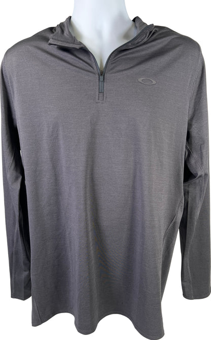 NEW Oakley Men’s Gray Gravity Range Quarter Zip Long Sleeve Shirt - L