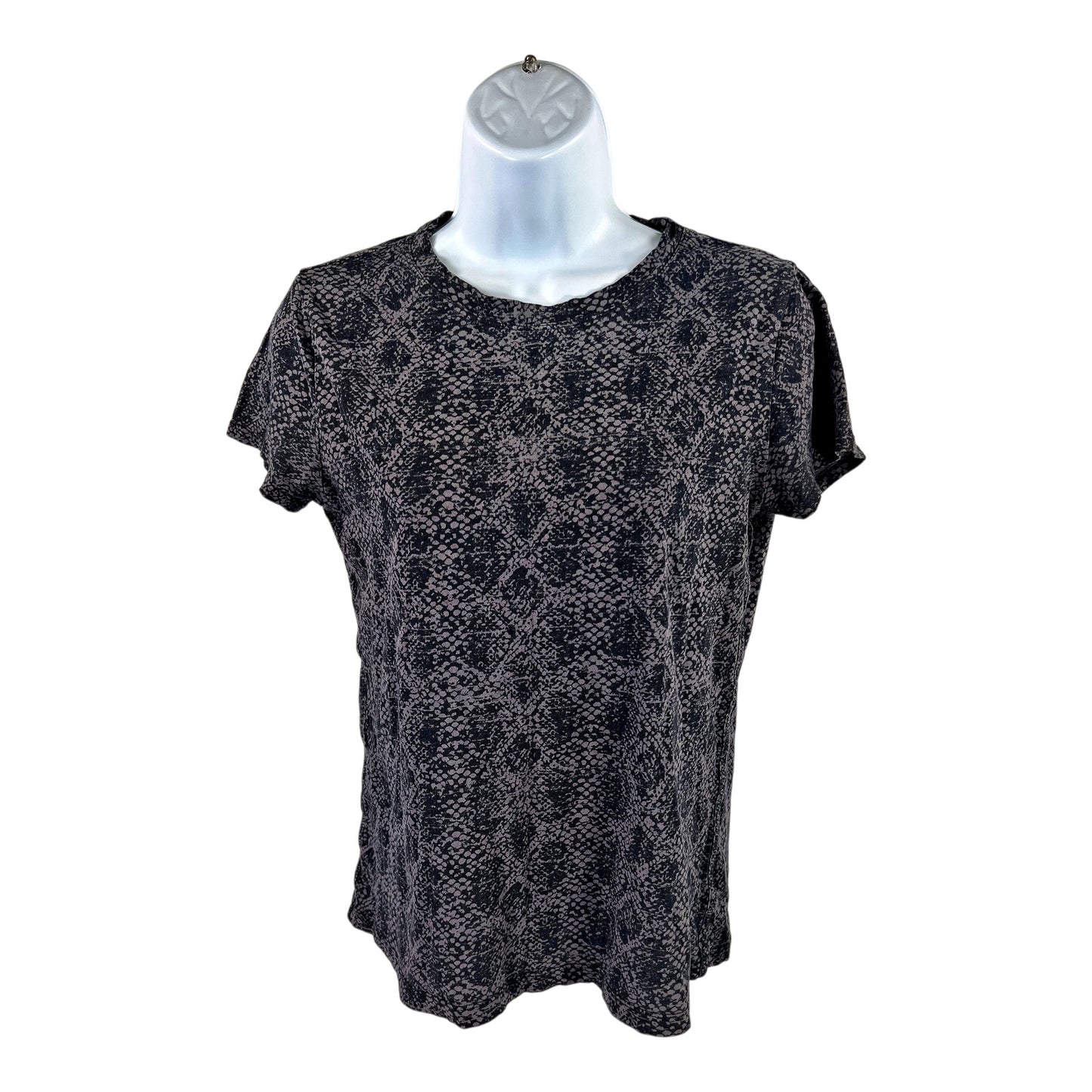 Athleta Women’s Black Daily Snake Print Short Sleeve T-Shirt - S