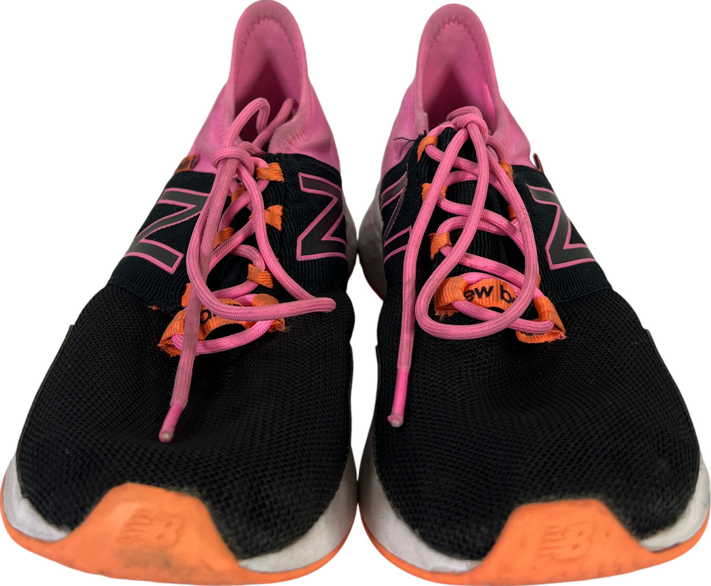 New Balance Women’s Black/Pink Fresh Foam Roav Lace Up Athletic Shoes - 6