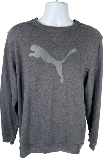 Puma Men’s Gray Graphic Long Sleeve Pullover Sweatshirt - L