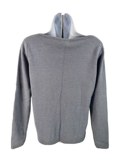 New Bendetta B Women's Blue/Gray Button Side Wool Knit Sweater - M