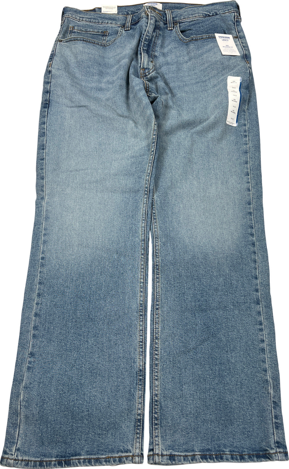 NEW Levi’s Denizen Men’s Light Wash 285 Relaxed Straight Stretch Jeans - 34x30