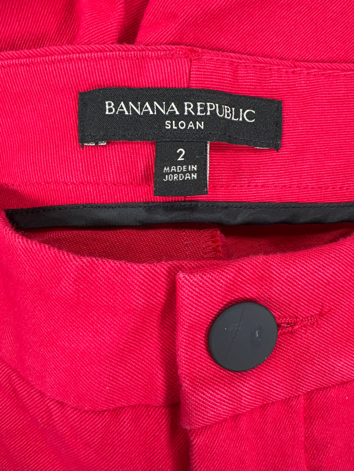 Banana Republic Women’s Red Sloan Fit Straight Leg Dress Pants - 2