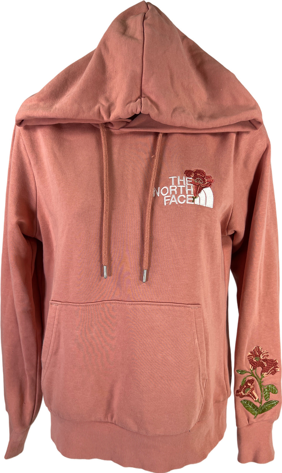 The North Face Women’s Pink Floral Embroidered Pullover Hoodie - XS