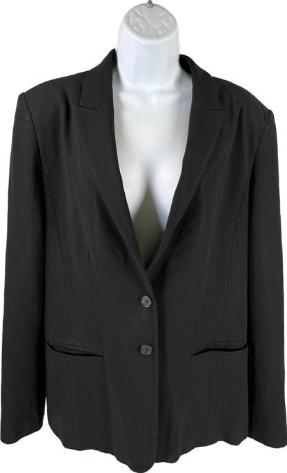 Ann Taylor Women’s Black Lined 2-Button Blazer Jacket - 14