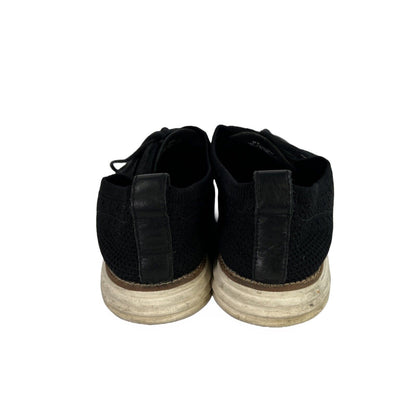 Cole Haan Men's Black Knit ZeroGrand Wingtip Oxford Dress Shoes - 10