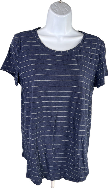 Lululemon Women’s Blue Striped Short Sleeve T-Shirt - 8/M