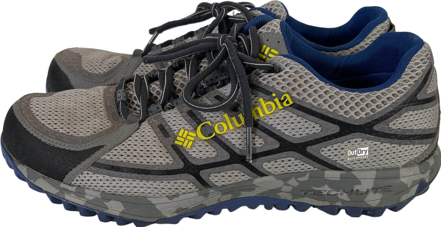 Columbia Men’s Gray/Blue Lace Up Tech-Lite Hiking Shoes - 10