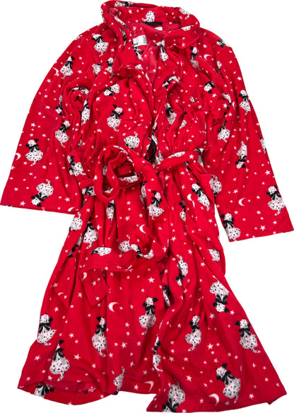 NEW Jockey Women’s Red Dog Print Plush Robe - Plus 3X