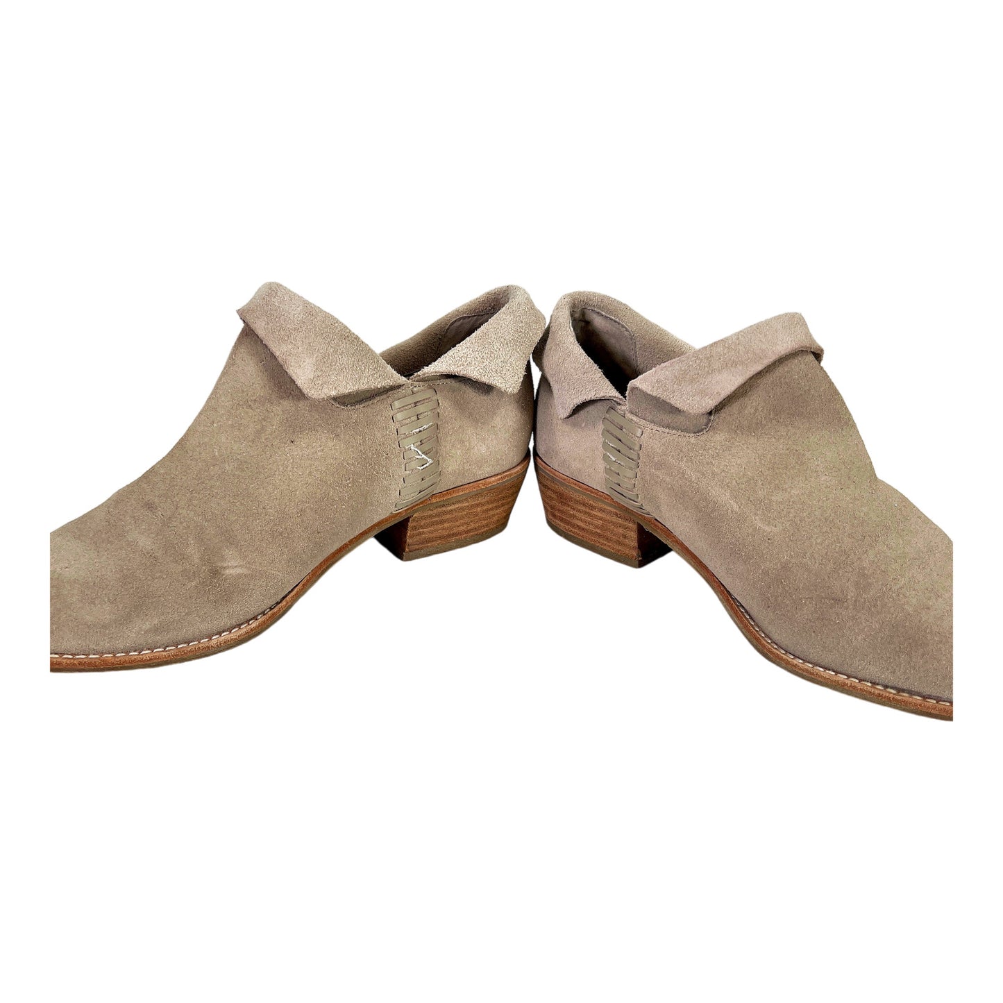 Dolce Vita Women’s Light Beige Suede Slip On Ankle Booties - 10