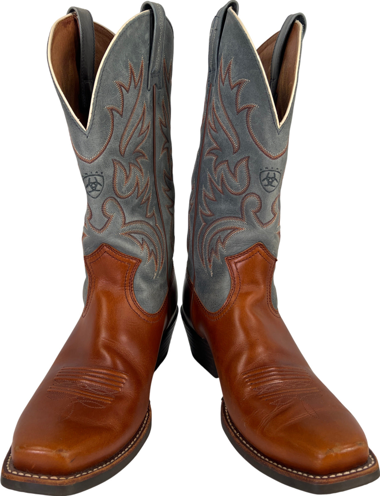 Ariat Men’s Brown/Blue Legend Leather Pull On Western Boots - 10D