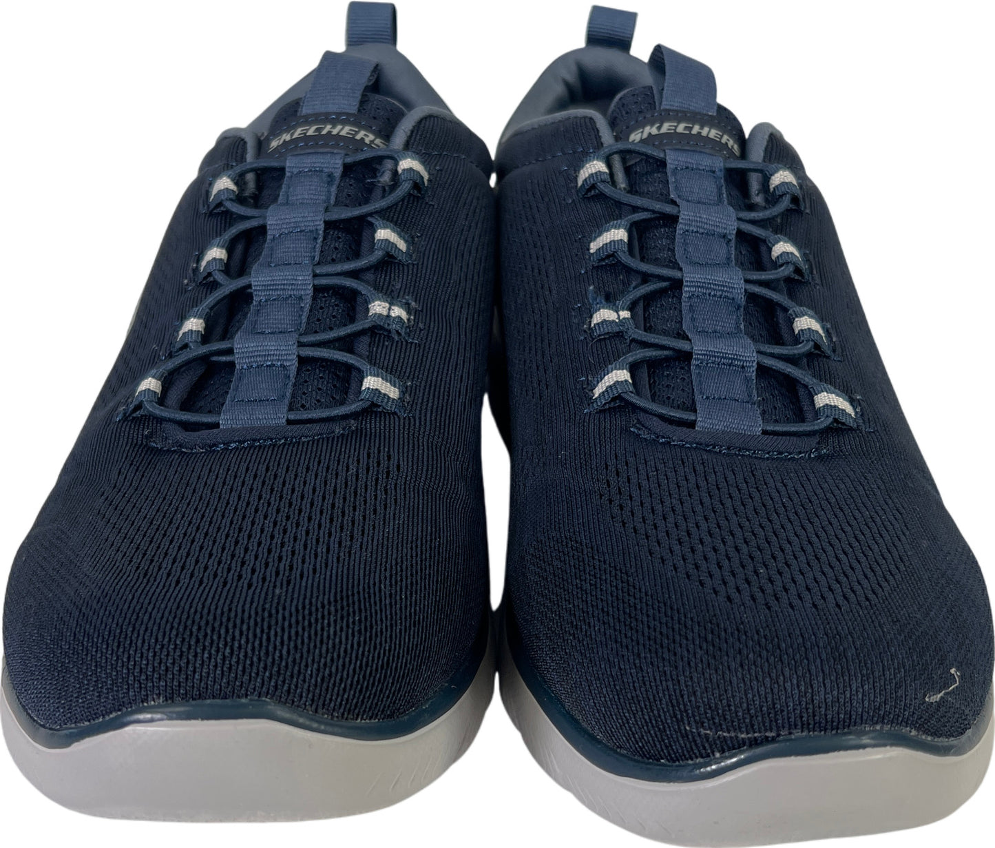 Skechers Men’s Blue Memory Foam Summits Slip On Walking Shoes - 9.5 Wide Fit