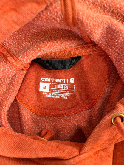 Carhartt Men’s Orange Cotton Loose Fit Midweight Pullover Hoodie - M