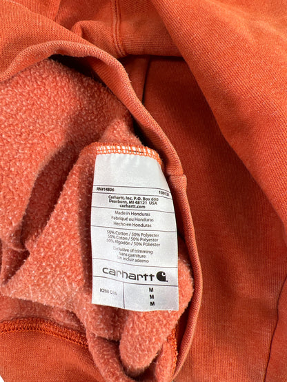 Carhartt Men’s Orange Cotton Loose Fit Midweight Pullover Hoodie - M