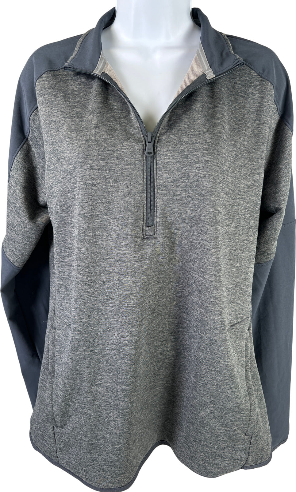 Under Armour Women’s Gray Coldgear Qualifier Hybrid Pullover Sweatshirt - L