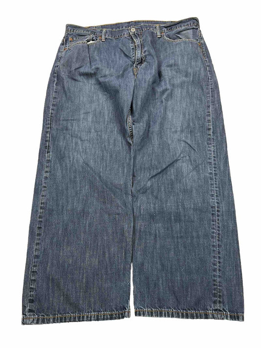Levi's Men's Dark Wash 569 Loose Straight Denim Jeans - 40x30