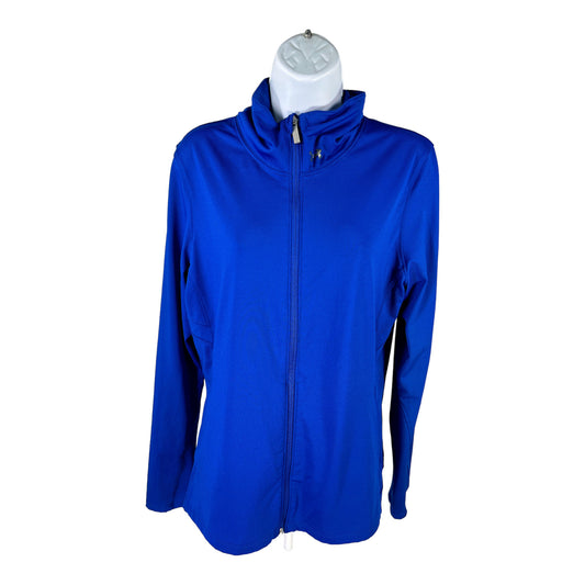 Under Armour Women’s Blue Full Zip Fitted Athletic Jacket - L