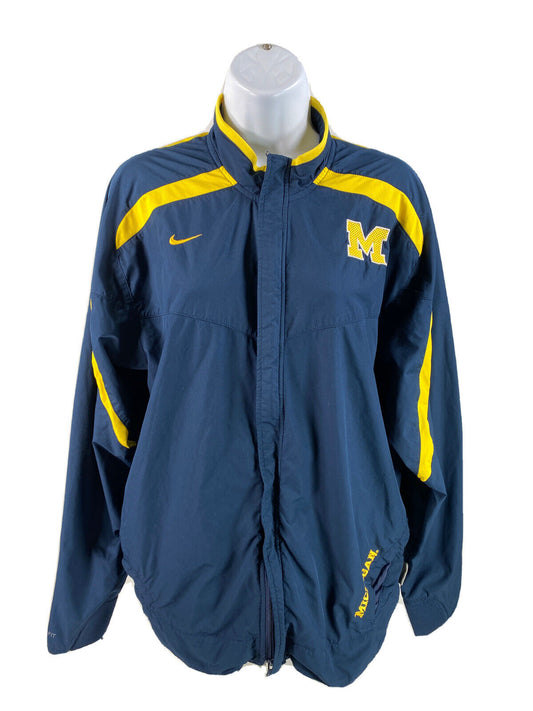 Nike Team Women's Blue/Yellow U of M Fit Storm Full Zip Jacket - S