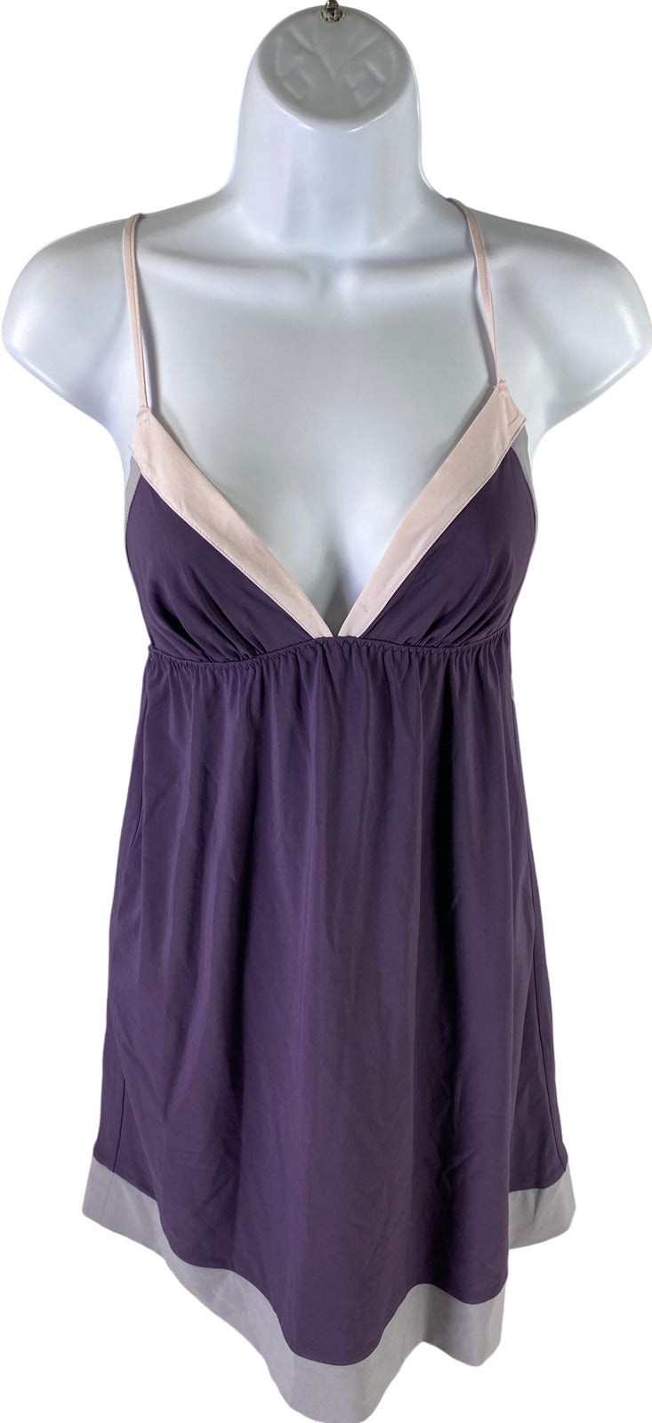 Victoria’s Secret Women’s Purple Criss Cross Strap Chemise Night Gown - S