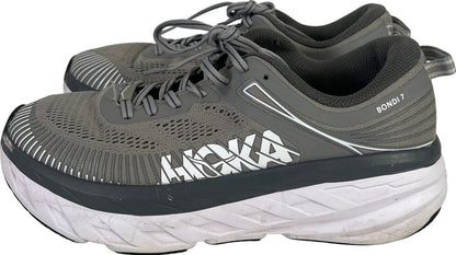 Hoka One One Men’s Gray Bondi 7 Lace Up Athletic Sneakers - 7