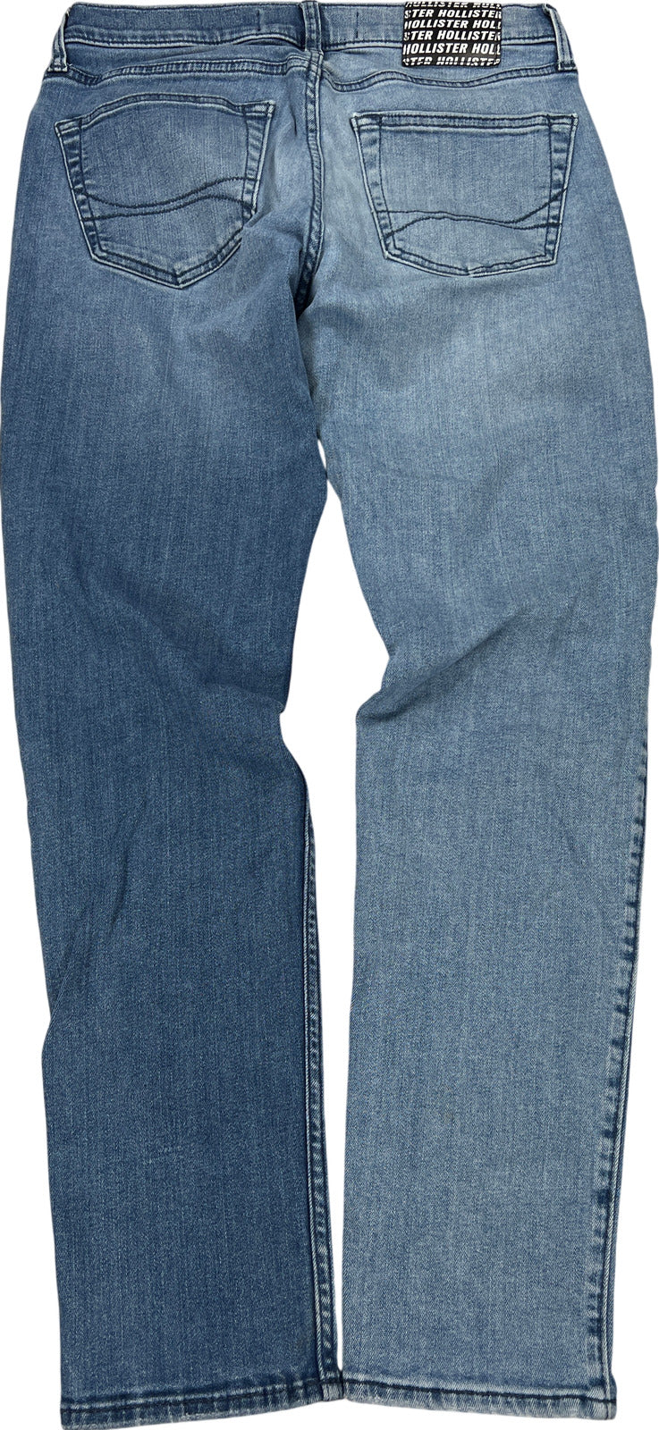 Hollister Men’s Light Wash Tapered Stretch Denim Jeans - 30x32