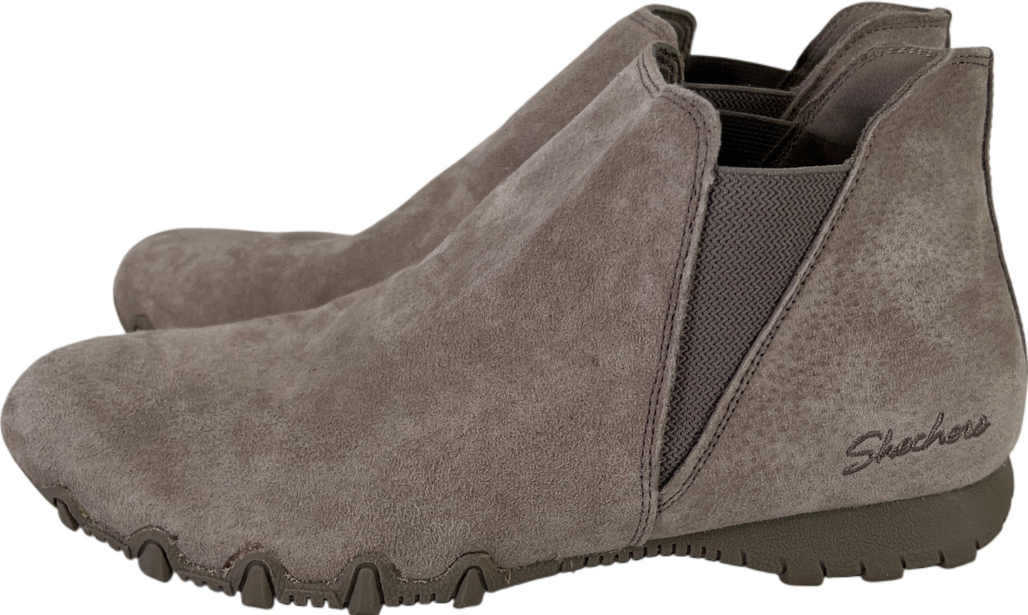 Skechers Women’s Gray Suede Bellore Chelsea Anke Boots - 8