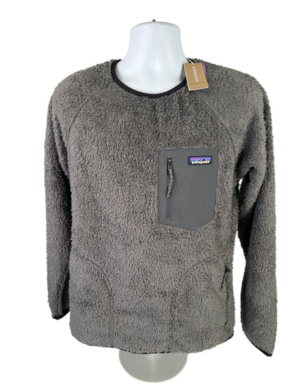 NEW Patagonia Men’s Gray Los Gatos Crew Fuzzy Fleece Pullover Sweatshirt - M