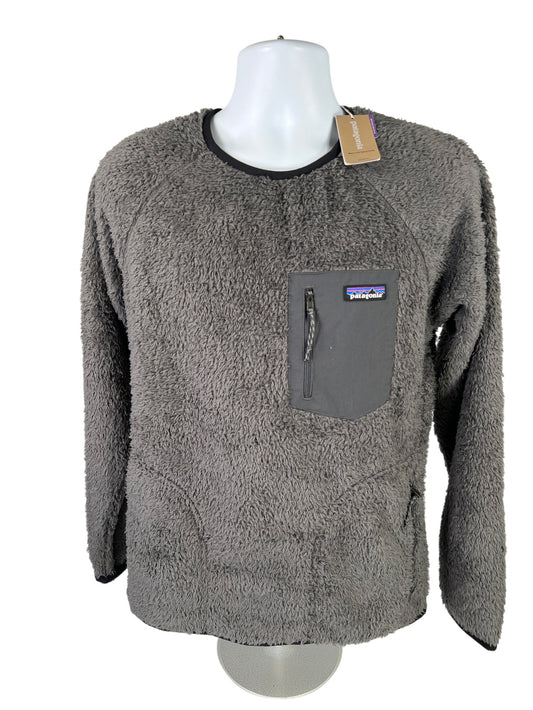 NEW Patagonia Men’s Gray Los Gatos Crew Fuzzy Fleece Pullover Sweatshirt - M