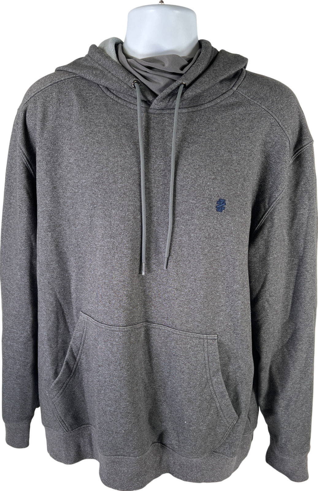 IZOD Men’s Gray Advantage Pullover Funnel Neck Hoodie - XXL