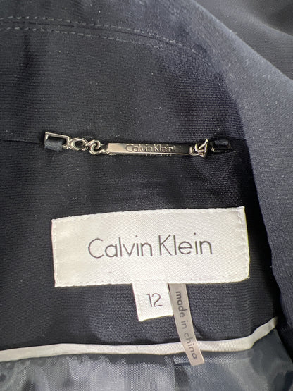 Calvin Klein Women’s Navy Blue Double Breasted Button Jacket - 12