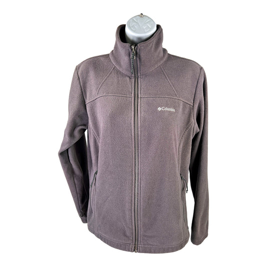 Columbia Women’s Gray/Purple Long Sleeve Fleece Full Zip Jacket - M