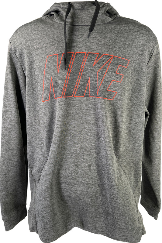 Nike Men’s Gray Therma Fleece Lined Pullover Hoodie Sweatshirt - XL