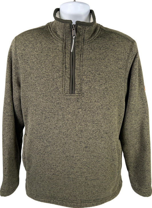 Orvis Men’s Dark Green Sherpa Lined 1/4 Zip Heavyweight Sweatshirt - M