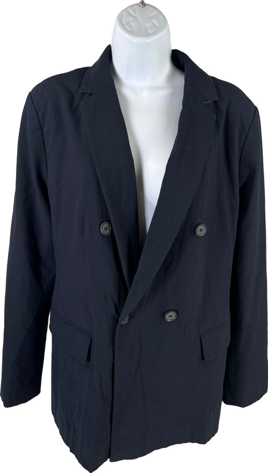 Ann Taylor Women’s Navy Blue Double Breasted Blazer Jacket - 16