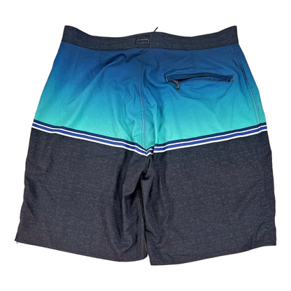 NEW Burnside Men’s Black/Blue Ombré Swim Board Shorts - 36